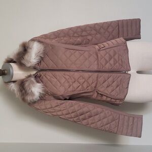 WHBM Jacket With Faux Fur